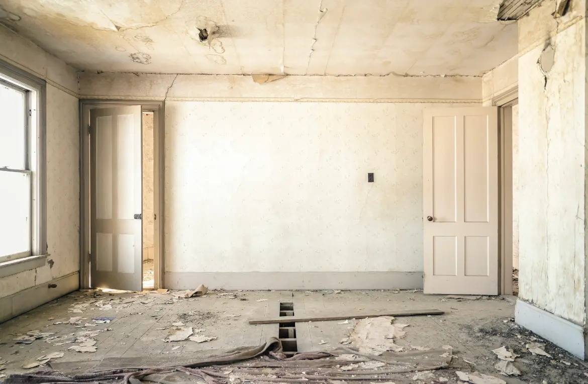 Waste disposal crew managing a cleanout project in Lake Magdalene